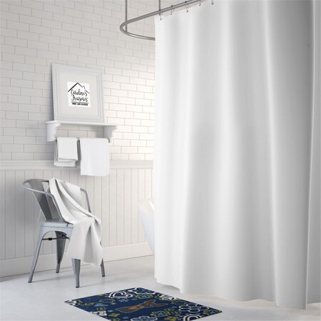 Carolines Treasures Blue Flowers Min Pin Machine Washable Memory Foam Mat BB5091RUG